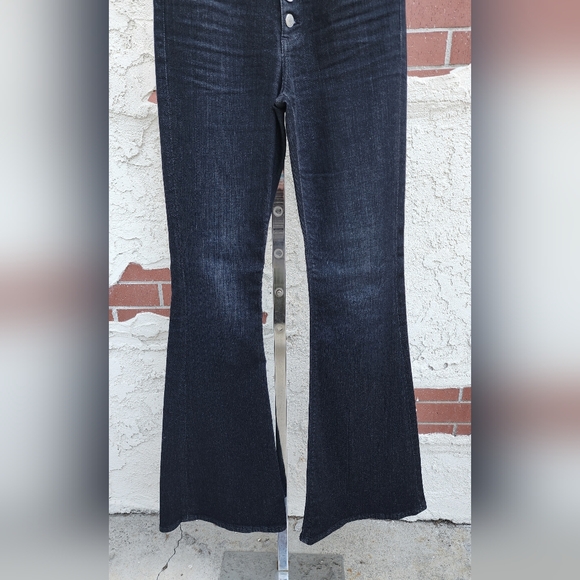 4/27 tall 26x34 LUCKY BRAND stretch black high rise button jean THE BELL FLARE - Picture 7 of 13